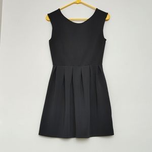 Vintage Little Black Flare Dress with Gold Specks